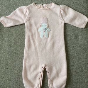 Janie and Jack Snow Bunny Angora Hair Sweater Suit